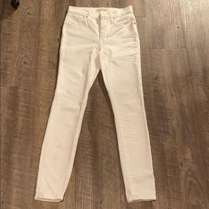 Madewell high rise skinny white jeans
